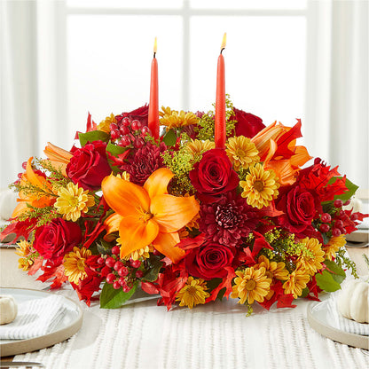 Autumn's Embrace Centerpiece – PAT'S FLORIST AND GIFTS, Laurel MS