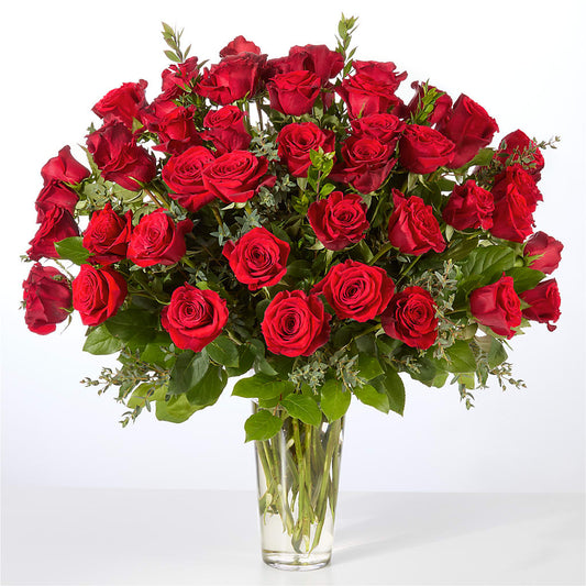 Forever Yours Fifty Stem Red Rose Bouquet – PAT'S FLORIST AND GIFTS, Laurel MS